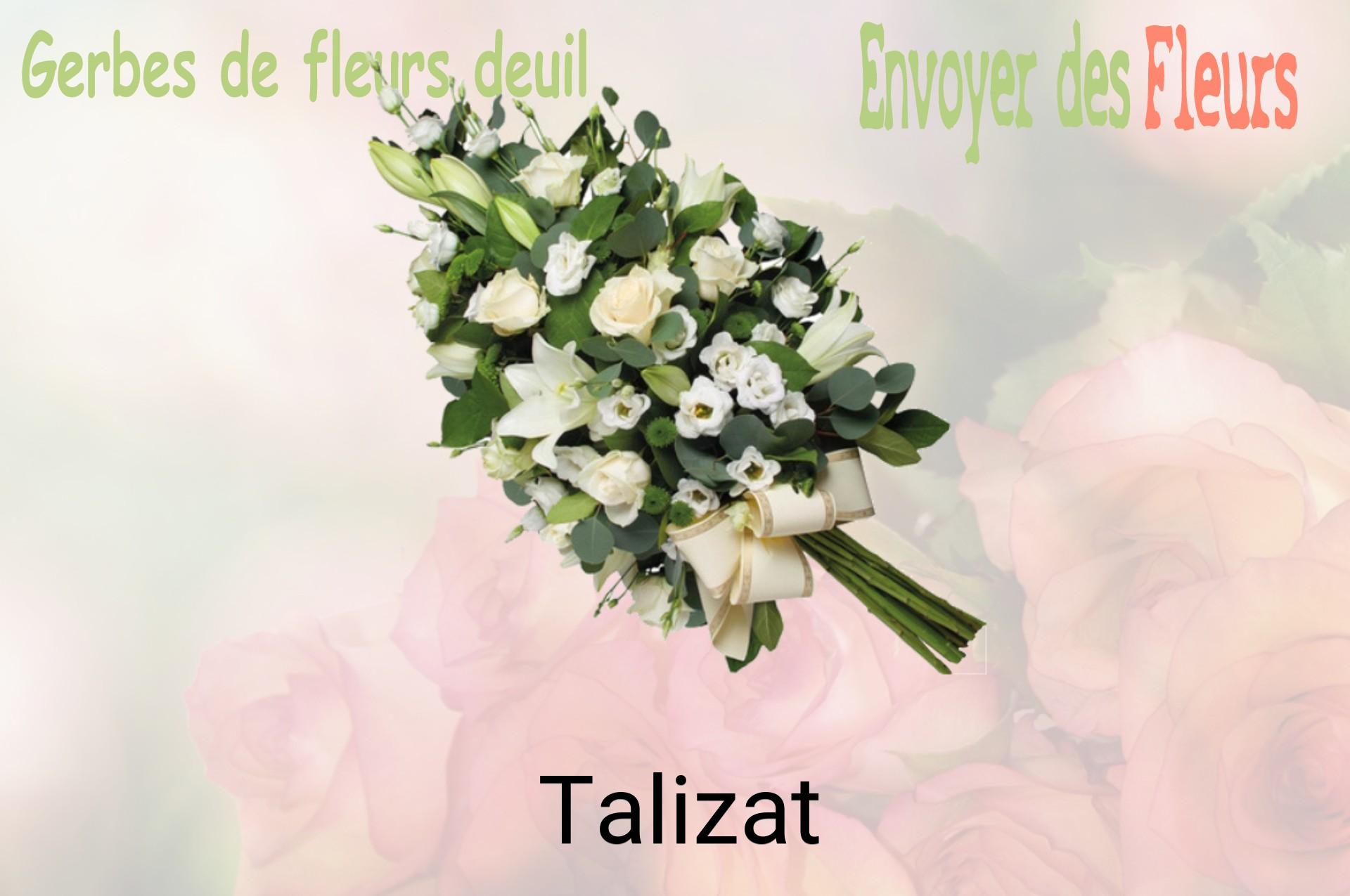 Gerbe de fleurs de deuil livrée à Talizat